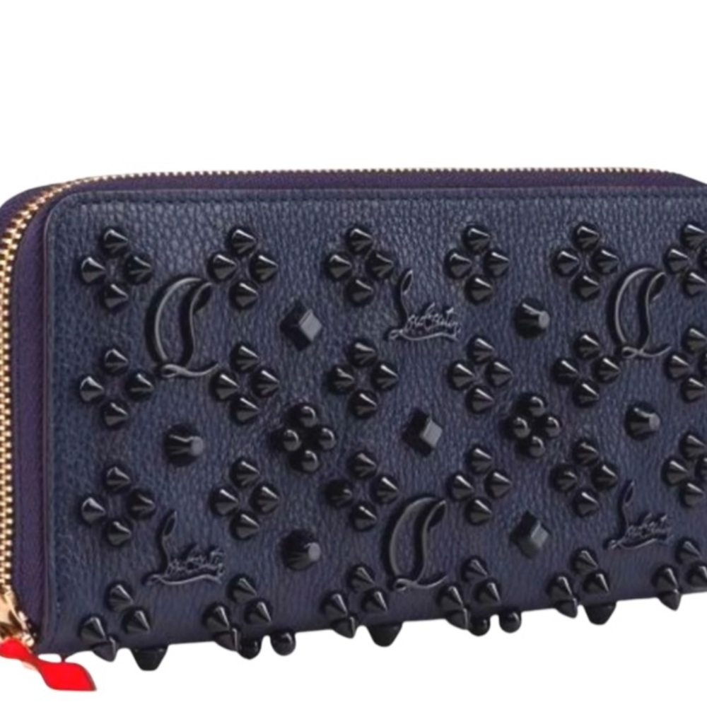 Christian Louboutin Blue Studded Wallet - Picture 3 of 11